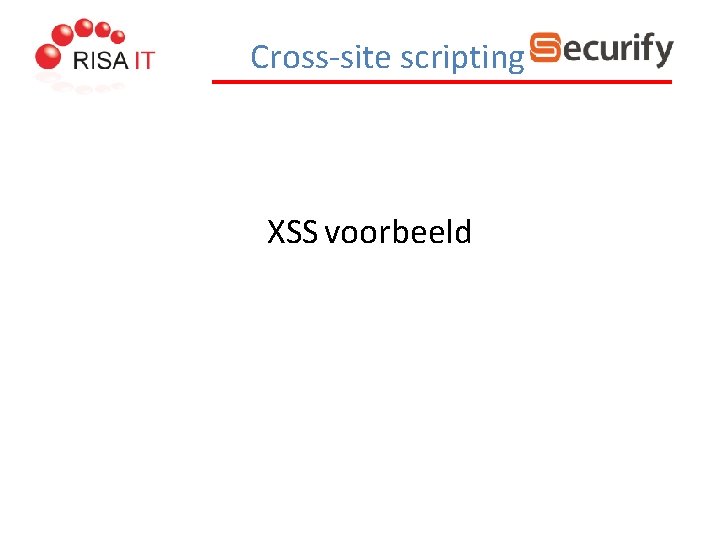 Cross-site scripting XSS voorbeeld 