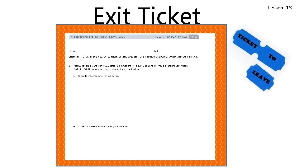 Exit Ticket Lesson 18 Exit Ticket Lesson 18