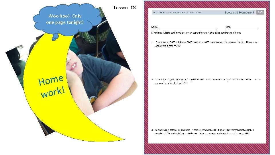 Lesson 18 Woo hoo! Only one page tonight! Home ! ! k r wo Lesson 18 Woo hoo! Only one page tonight! Home ! ! k r wo