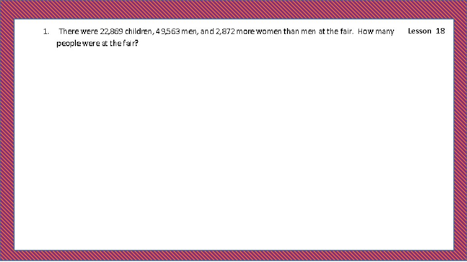Lesson 18 Lesson 18