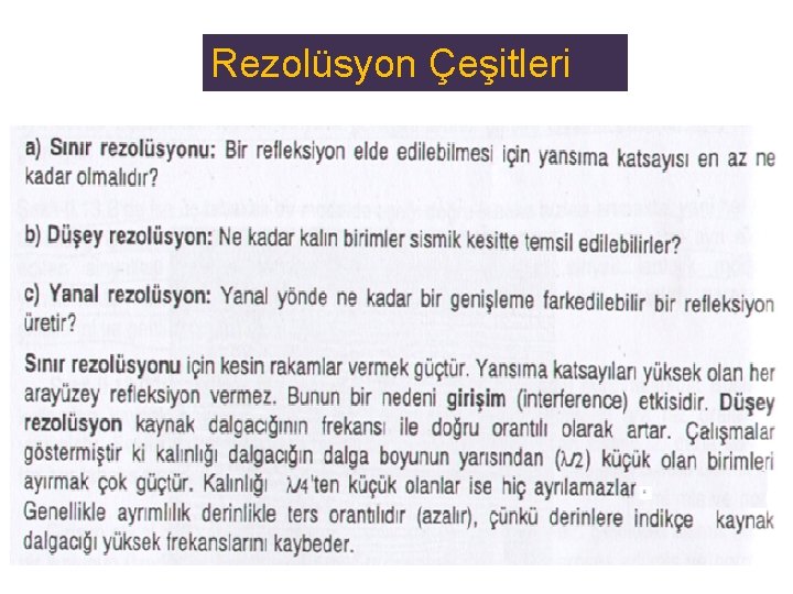 Rezolüsyon Çeşitleri Rezolüsyon Çeşitleri