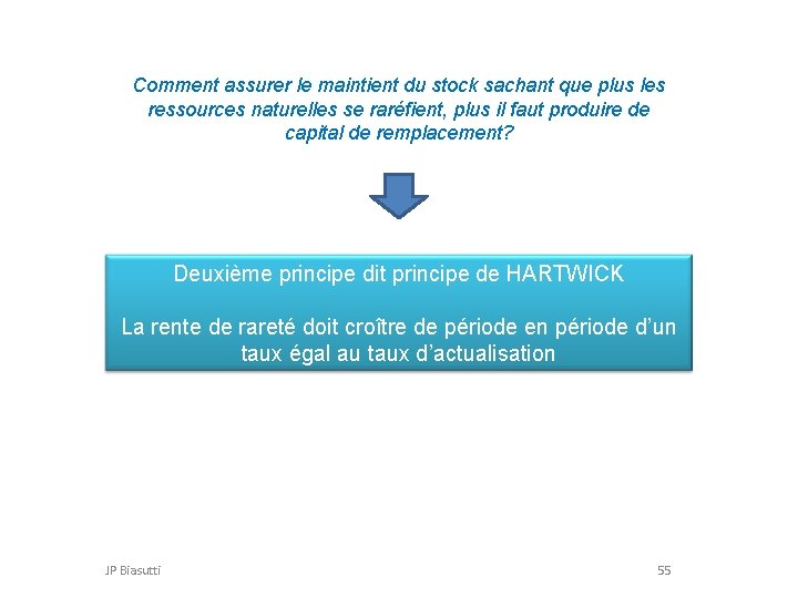 Comment assurer le maintient du stock sachant que plus les ressources naturelles se raréfient,