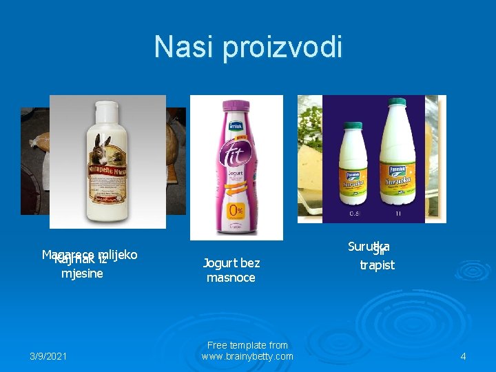 Nasi proizvodi Magarece Kajmak mlijeko iz mjesine 3/9/2021 Jogurt bez masnoce Free template from