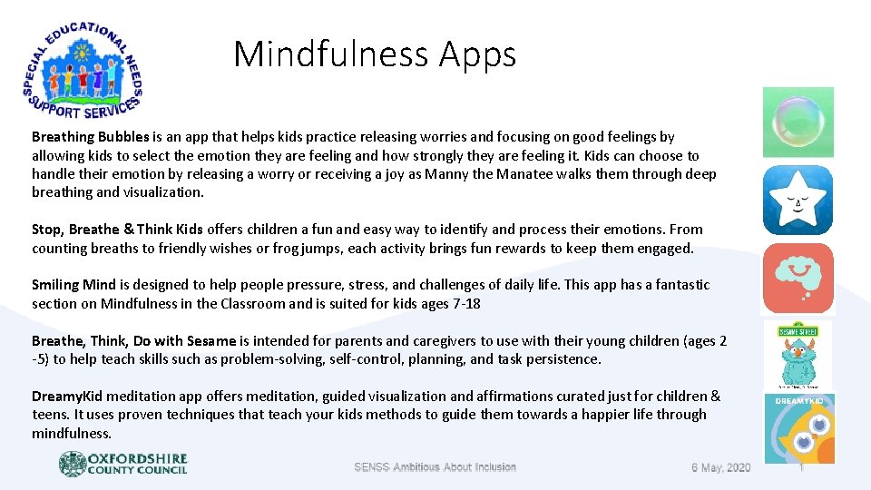 Mindfulness Apps Breathing Bubbles is an app that helps kids practice releasing worries and Mindfulness Apps Breathing Bubbles is an app that helps kids practice releasing worries and