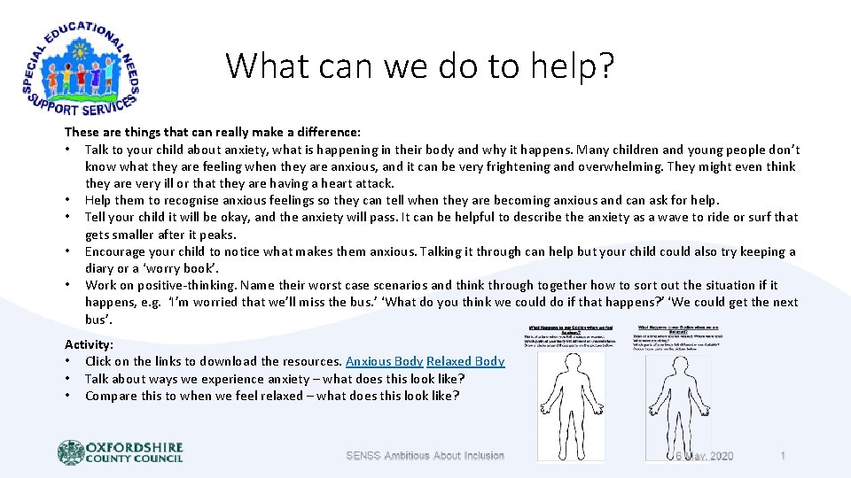 What can we do to help? These are things that can really make a What can we do to help? These are things that can really make a