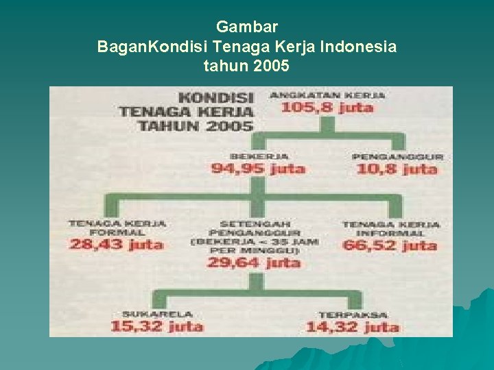 Gambar Bagan. Kondisi Tenaga Kerja Indonesia tahun 2005 