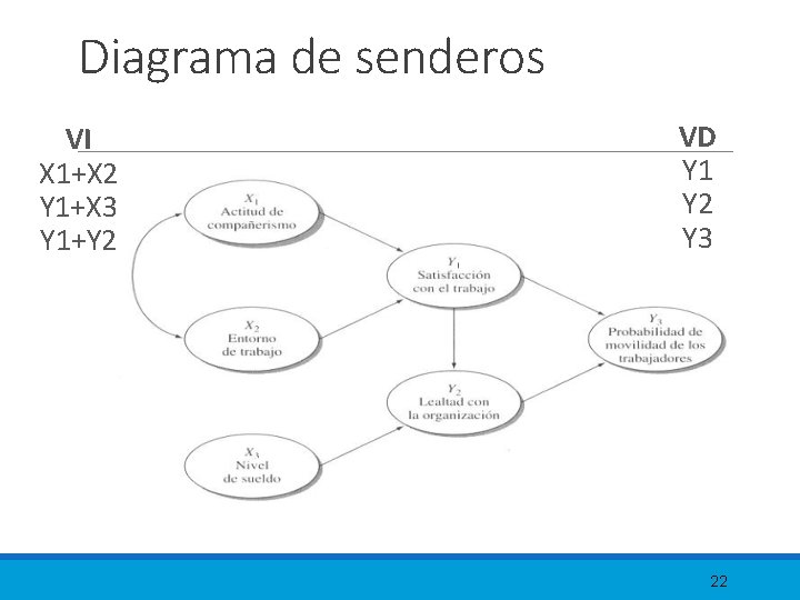 Diagrama de senderos VI X 1+X 2 Y 1+X 3 Y 1+Y 2 VD