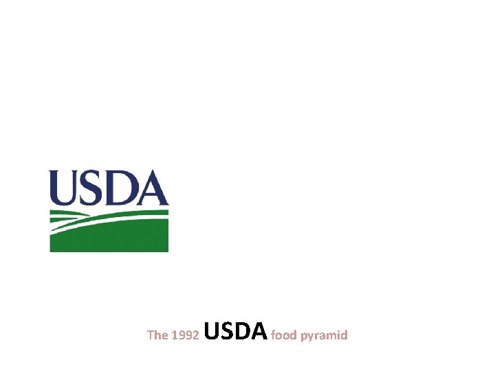 The 1992 USDA food pyramid 