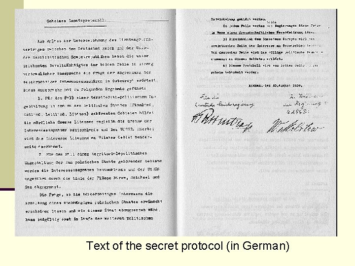 Text of the secret protocol (in German) 