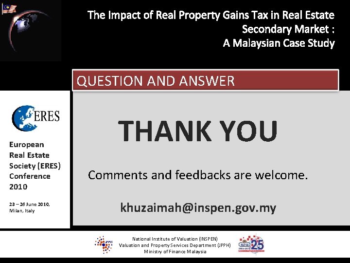 The Impact of Real Property Gains Tax in Real Estate Secondary Market : A
