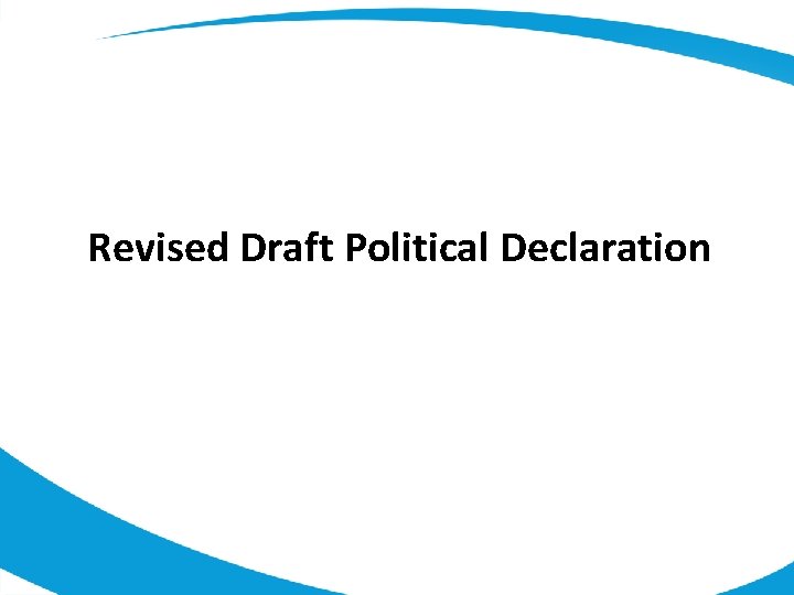 Revised Draft Political Declaration 