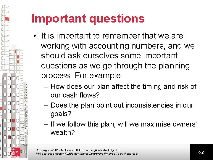 Important questions • It is important to remember that we are working with accounting Important questions • It is important to remember that we are working with accounting