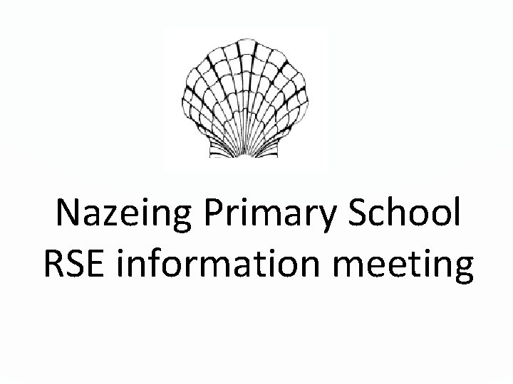 Nazeing Primary School RSE information meeting 