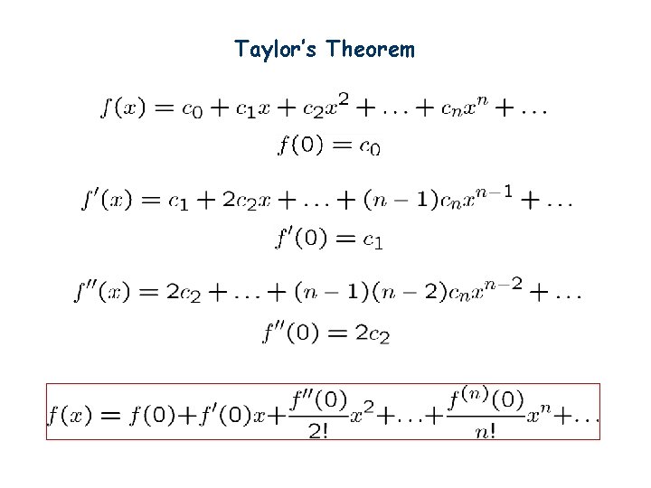 Taylor’s Theorem 