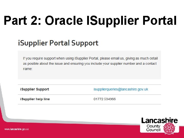 Part 2: Oracle ISupplier Portal 