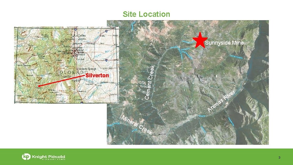 Site Location Silverton Cemen t Creek Sunnyside Mine r e v i R as