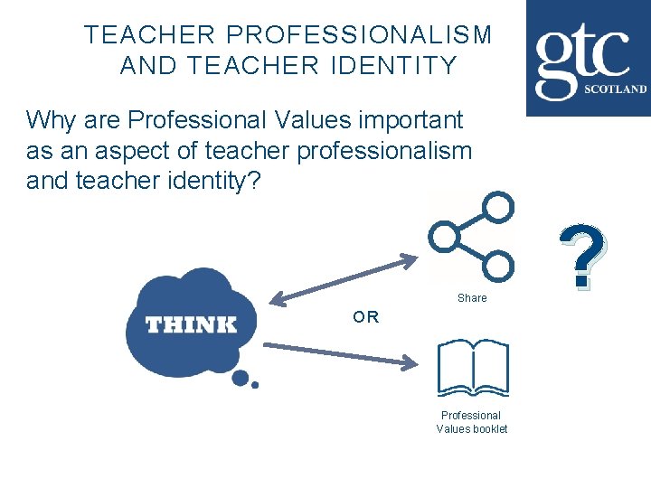 TEACHER PROFESSIONALISM AND TEACHER IDENTITY Why are Professional Values important as an aspect of