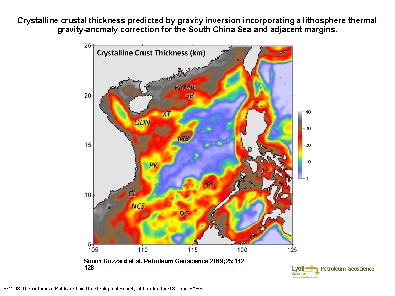 Crystalline crustal thickness predicted by gravity inversion incorporating a lithosphere thermal gravity-anomaly correction for