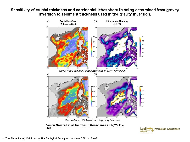 Sensitivity of crustal thickness and continental lithosphere thinning determined from gravity inversion to sediment