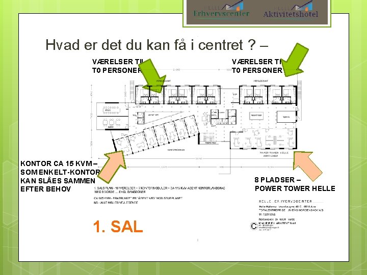 Hvad er det du kan få i centret ? – VÆRELSER TIL T 0