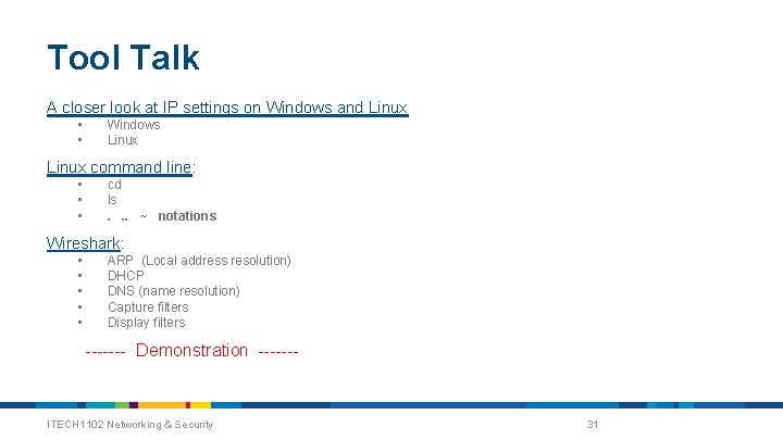 Tool Talk A closer look at IP settings on Windows and Linux • •