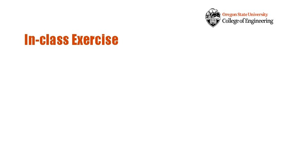 In-class Exercise 