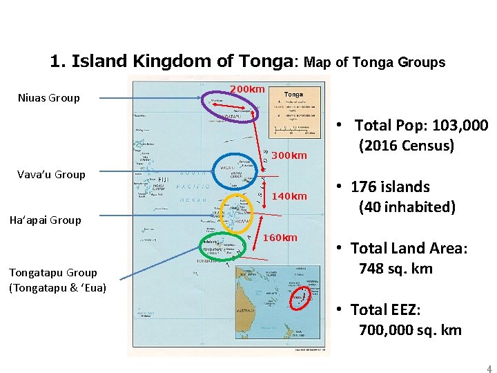 Study to be done for increasing the Network 1. Island Kingdom of Tonga: Map