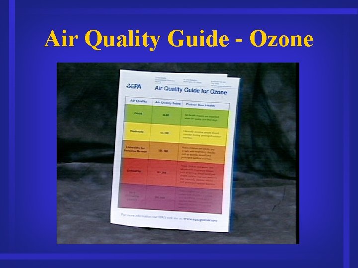 Air Quality Guide - Ozone 