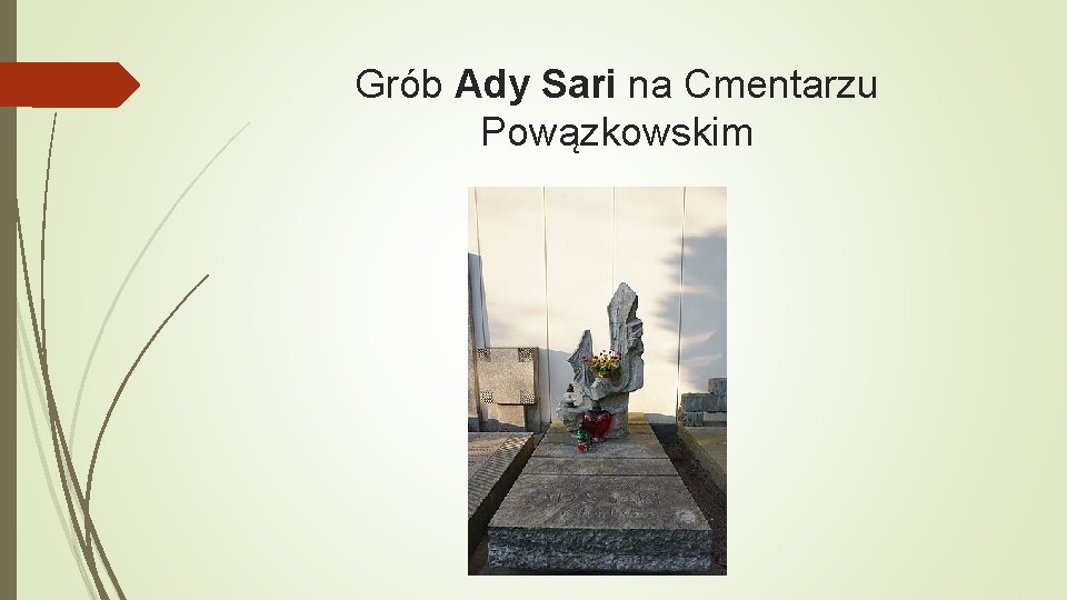 Grób Ady Sari na Cmentarzu Powązkowskim 