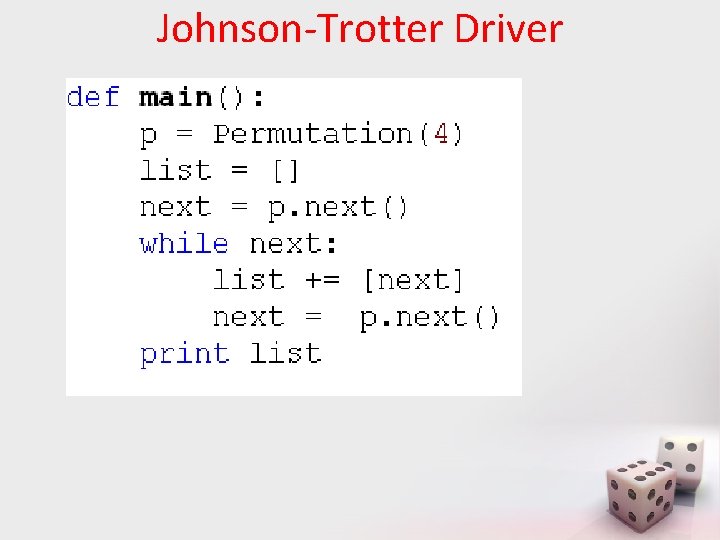 Johnson-Trotter Driver 