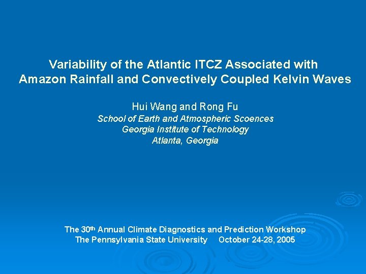 Variability of the Atlantic ITCZ Associated with Amazon Rainfall and Convectively Coupled Kelvin Waves