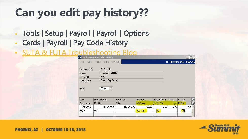 Can you edit pay history? ? • • • SUTA & FUTA Troubleshooting Blog