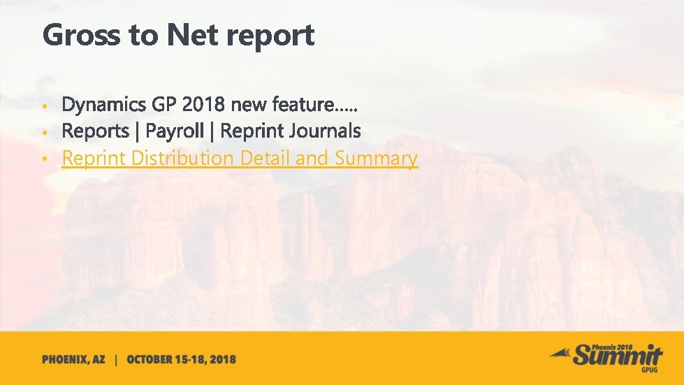 Gross to Net report • • • Reprint Distribution Detail and Summary 