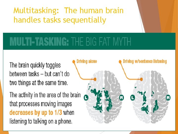 Multitasking: The human brain handles tasks sequentially 