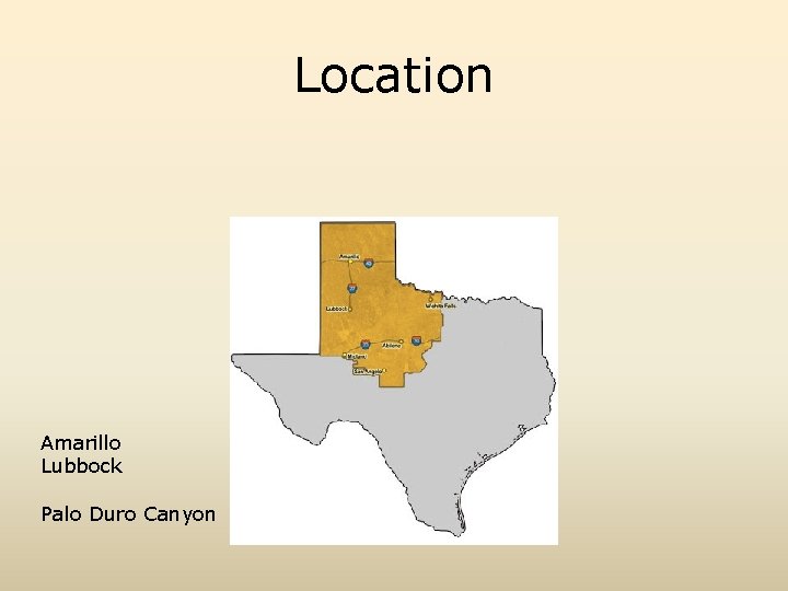 Location Amarillo Lubbock Palo Duro Canyon 