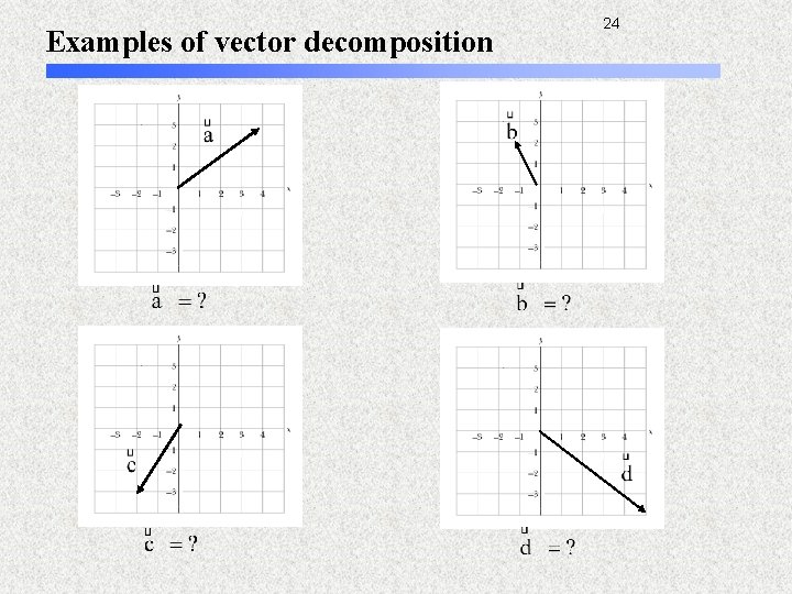 Examples of vector decomposition 24 