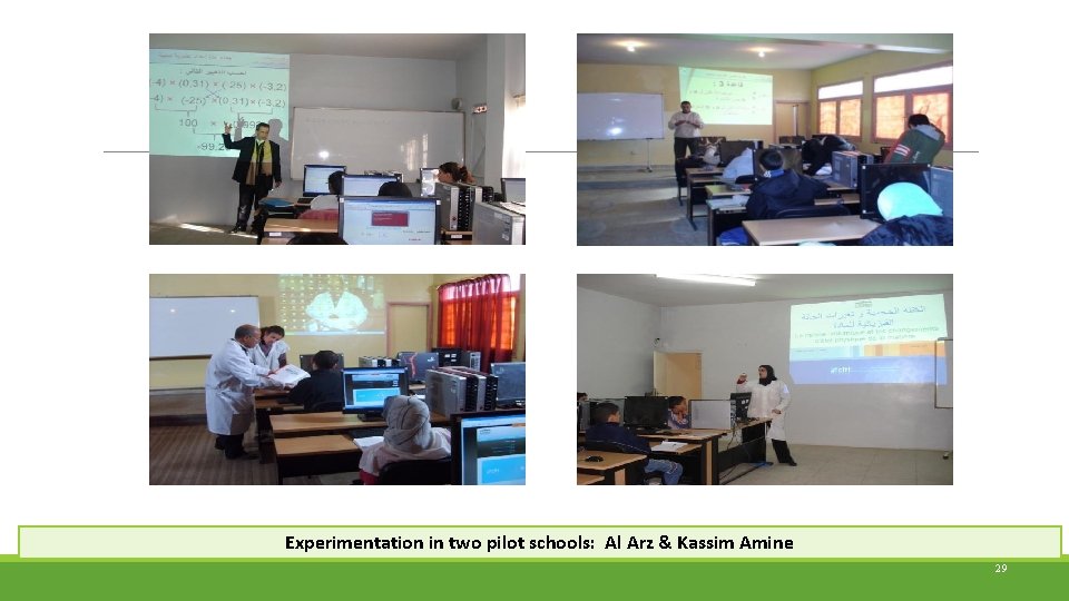 Experimentation in two pilot schools: Al Arz & Kassim Amine 29 