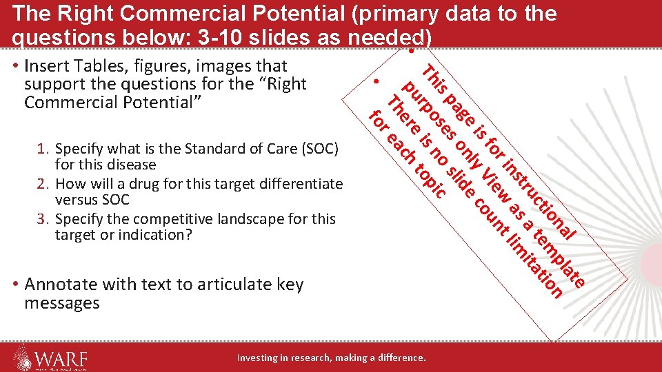 The Right Commercial Potential (primary data to the questions below: 3 -10 slides as The Right Commercial Potential (primary data to the questions below: 3 -10 slides as