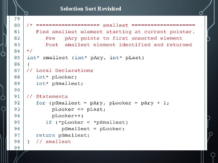 Selection Sort Revisited Computer Science: A Structured Programming Approach Using C 22 