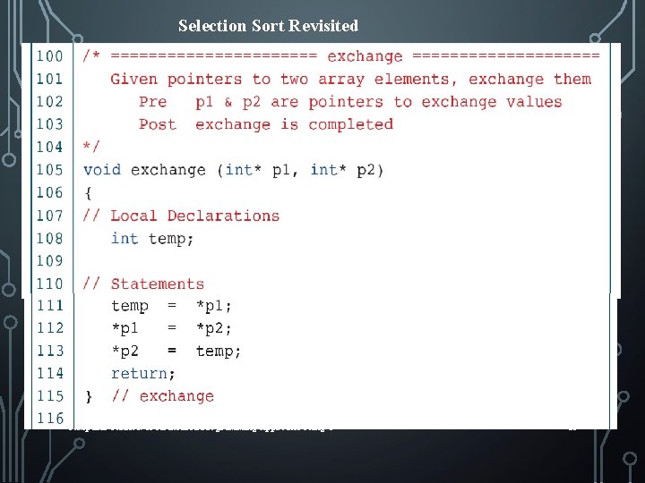 Selection Sort Revisited Computer Science: A Structured Programming Approach Using C 23 