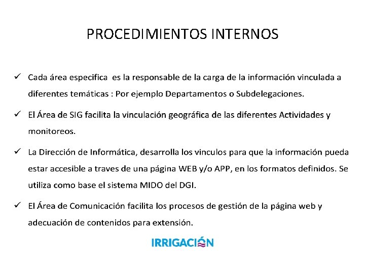 PROCEDIMIENTOS INTERNOS 