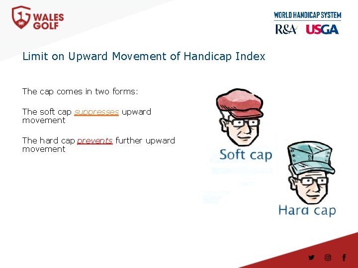 Limit on Upward Movement of Handicap Index The cap comes in two forms: The