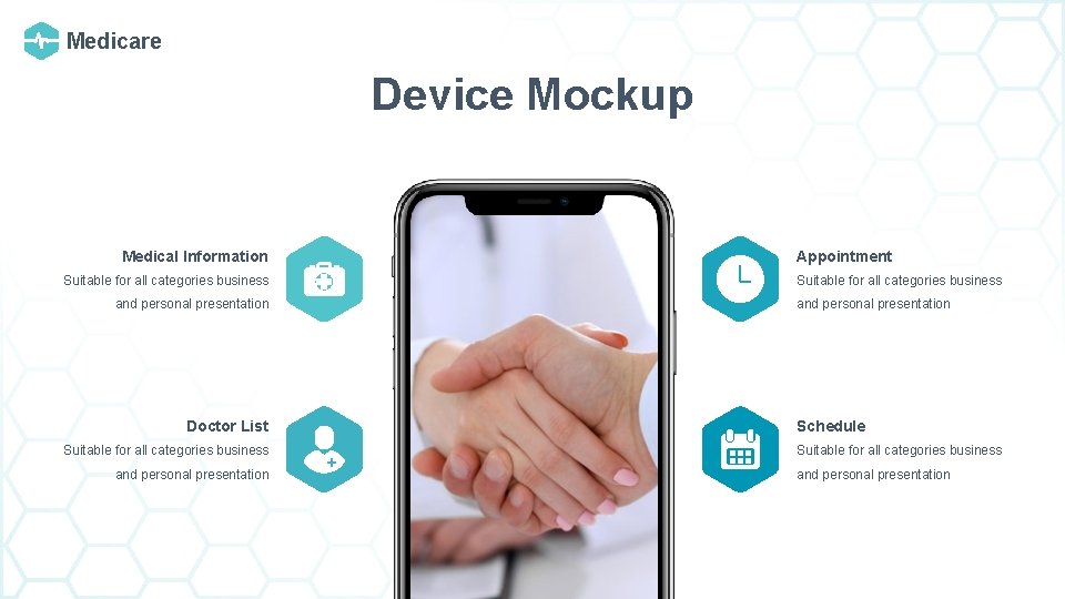 Medicare Device Mockup Medical Information Suitable for all categories business and personal presentation Doctor