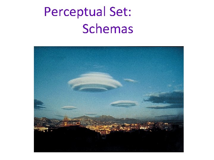 Perceptual Set: Schemas 