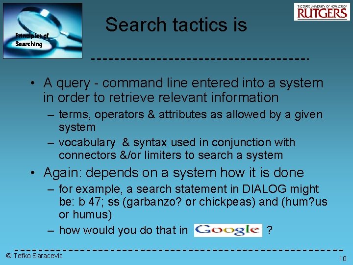 Advanced Search Methods Advanced searching All you wanted to know Tefko