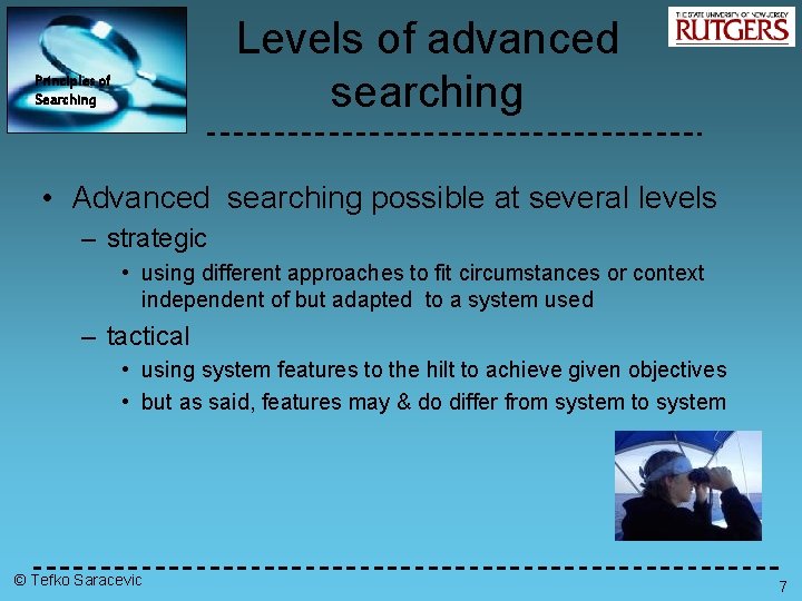 Advanced Search Methods Advanced searching All you wanted to know Tefko