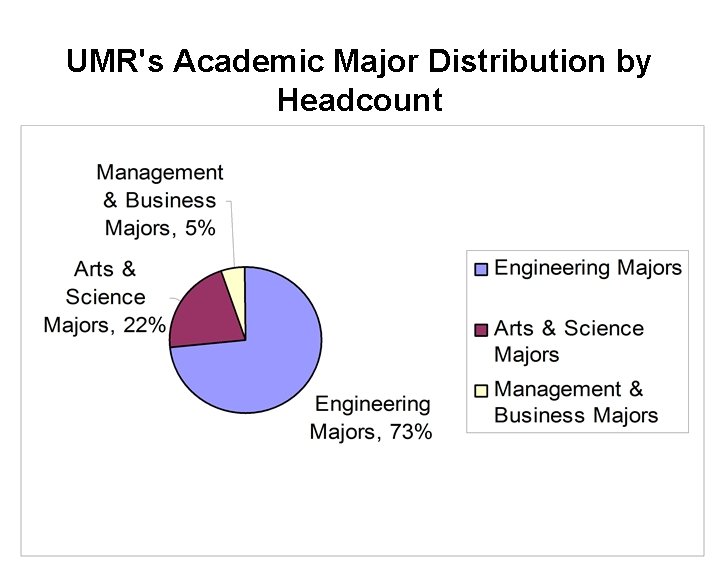 UMR's Academic Major Distribution by Headcount 