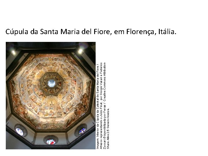 Imagem: Interior da Cúpula da Catedral de Santa Maria del Fiore / Afresco representando Imagem: Interior da Cúpula da Catedral de Santa Maria del Fiore / Afresco representando