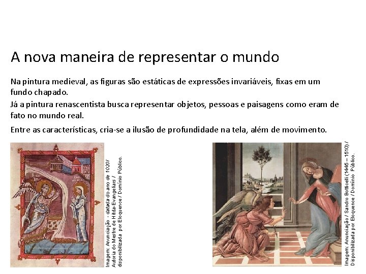 História, 7º Ano do Ensino Fundamental Renascimento Cultural A nova maneira de representar o História, 7º Ano do Ensino Fundamental Renascimento Cultural A nova maneira de representar o