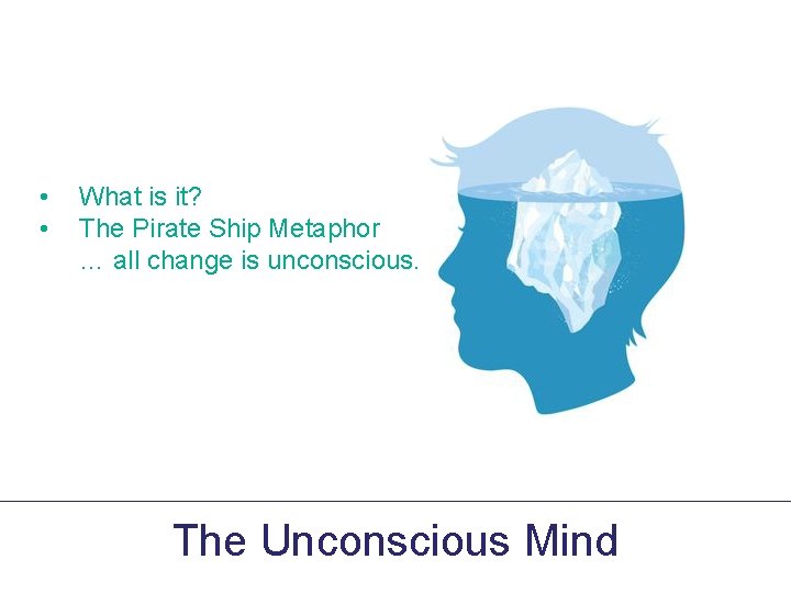  • • What is it? The Pirate Ship Metaphor … all change is